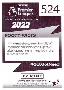 2021-22 Panini Premier League 2022 #524 Matt Doherty Back