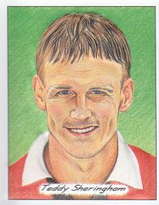 1998 Panini Superplayers 98 - Embossed 3D Glyptic Stickers #NNO Teddy Sheringham Front