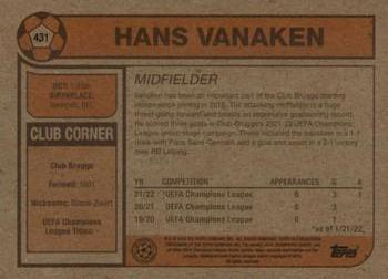 2022 Topps Living UEFA Champions League #431 Hans Vanaken Back