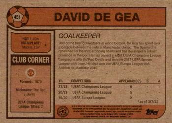 2022 Topps Living UEFA Champions League #451 David De Gea Back