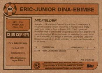 2022 Topps Living UEFA Champions League #480 Eric-Junior Dina-Ebimbe Back