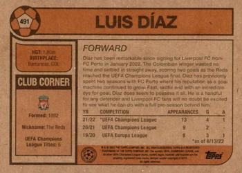 2022 Topps Living UEFA Champions League #491 Luis Díaz Back