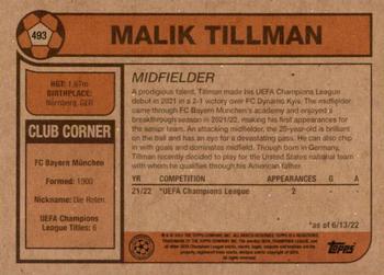 2022 Topps Living UEFA Champions League #493 Malik Tillman Back