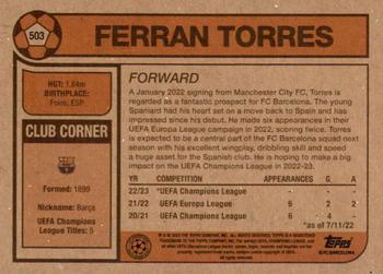 2022 Topps Living UEFA Champions League #503 Ferran Torres Back