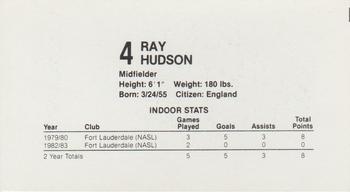 1984-85 Ovaltine Minnesota Strikers (MISL) #NNO Ray Hudson Back