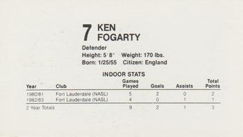 1984-85 Ovaltine Minnesota Strikers (MISL) #NNO Ken Fogarty Back