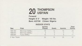 1984-85 Ovaltine Minnesota Strikers (MISL) #NNO Thompson Usiyan Back