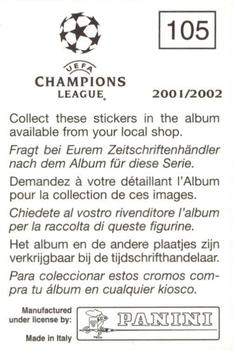 2001-02 Panini UEFA Champions League #105 Theo Lucius Back