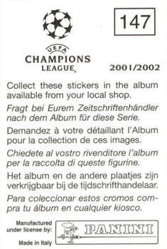 2001-02 Panini UEFA Champions League #147 Gianluca Zambrotta Back