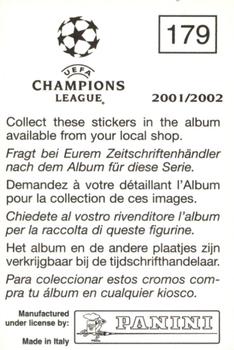 2001-02 Panini UEFA Champions League #179 David Beckham Back