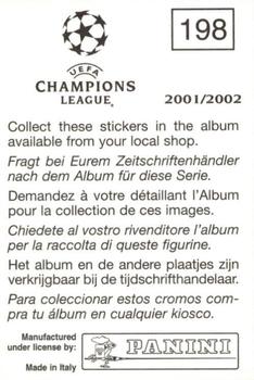 2001-02 Panini UEFA Champions League #198 Joan Capdevila Back