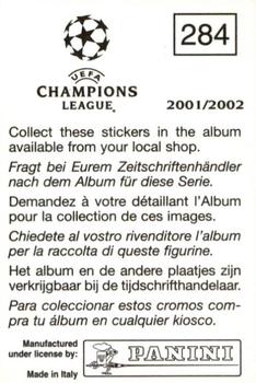 2001-02 Panini UEFA Champions League #284 Pierre van Hooijdonk Back