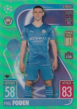2021-22 Topps Chrome Match Attax UEFA Champions League & Europa League - Neon Green #8 Phil Foden Front