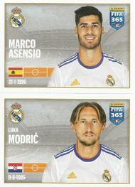 2022 Panini FIFA 365 The Golden World of Football #130a / 130b Marco Asensio /Luka Modrić Front