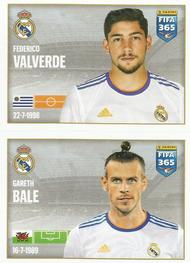 2022 Panini FIFA 365 The Golden World of Football #131a / 131b Federico Valverde / Bale Front