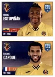 2022 Panini FIFA 365 The Golden World of Football #143a / 143b Pervis Estupinan / Étienne Capoue Front