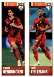 2022 Panini FIFA 365 The Golden World of Football #353a / 353b Leander Dendoncker / Youri Tielemans Front