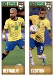 2022 Panini FIFA 365 The Golden World of Football #362a / 362b Neymar Jr / Everton Front
