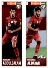 2022 Panini FIFA 365 The Golden World of Football #401a / 401b Abdullah Abdulsalam / Mohammed Al Bayati Front