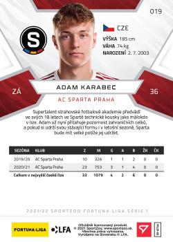 2021-22 SportZoo Fortuna:Liga #019 Adam Karabec Back