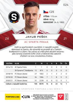 2021-22 SportZoo Fortuna:Liga #024 Jakub Pesek Back