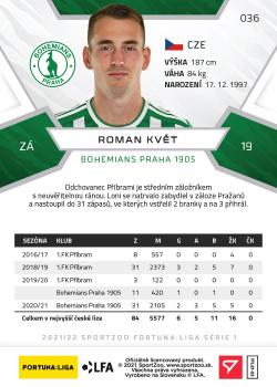 2021-22 SportZoo Fortuna:Liga #036 Roman Kvet Back