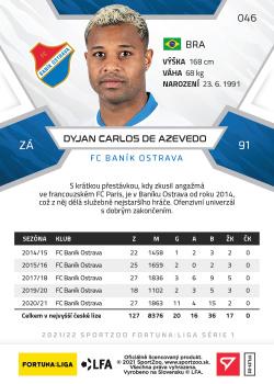 2021-22 SportZoo Fortuna:Liga #046 Dyjan Azevedo Back