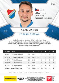 2021-22 SportZoo Fortuna:Liga #047 Adam Janos Back