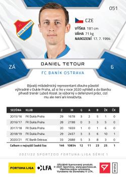 2021-22 SportZoo Fortuna:Liga #051 Daniel Tetour Back