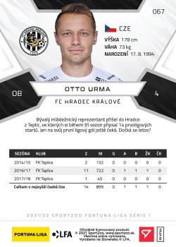 2021-22 SportZoo Fortuna:Liga #067 Otto Urma Back