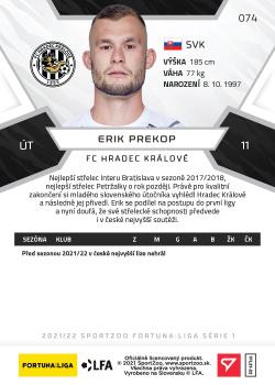2021-22 SportZoo Fortuna:Liga #074 Erik Prekop Back