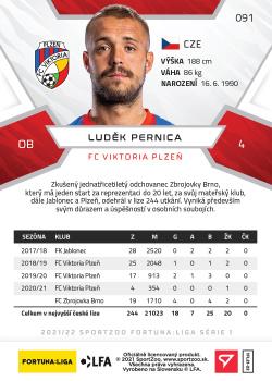 2021-22 SportZoo Fortuna:Liga #091 Ludek Pernica Back