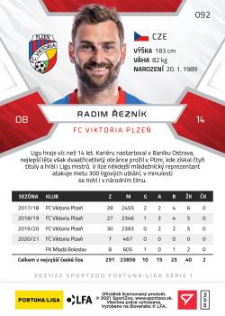 2021-22 SportZoo Fortuna:Liga #092 Radim Reznik Back