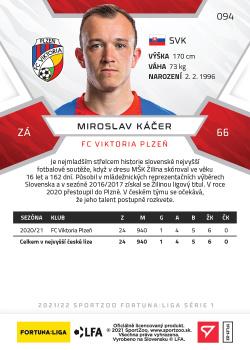 2021-22 SportZoo Fortuna:Liga #094 Miroslav Kacer Back