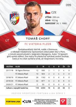 2021-22 SportZoo Fortuna:Liga #099 Tomas Chory Back