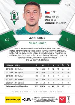 2021-22 SportZoo Fortuna:Liga #101 Jan Krob Back