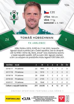 2021-22 SportZoo Fortuna:Liga #104 Tomas Hubschman Back