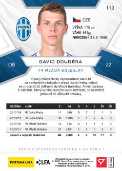 2021-22 SportZoo Fortuna:Liga #113 David Doudera Back