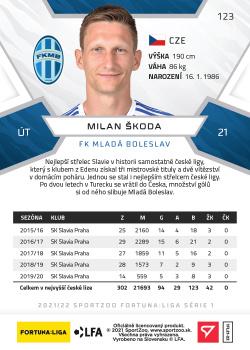 2021-22 SportZoo Fortuna:Liga #123 Milan Skoda Back
