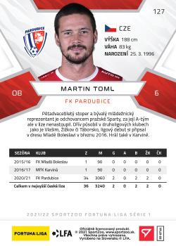 2021-22 SportZoo Fortuna:Liga #127 Martin Toml Back