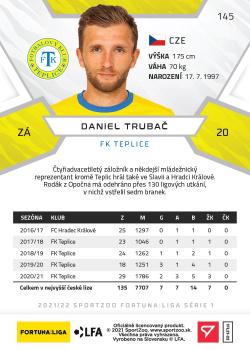 2021-22 SportZoo Fortuna:Liga #145 Daniel Trubac Back