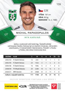 2021-22 SportZoo Fortuna:Liga #159 Michal Papadopulos Back
