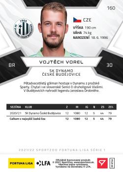 2021-22 SportZoo Fortuna:Liga #160 Vojtech Vorel Back