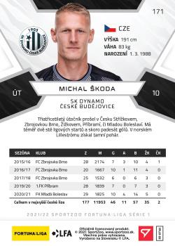 2021-22 SportZoo Fortuna:Liga #171 Michal Skoda Back