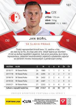 2021-22 SportZoo Fortuna:Liga #187 Jan Boril Back