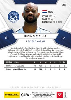 2021-22 SportZoo Fortuna:Liga #205 Rigino Cicilia Back