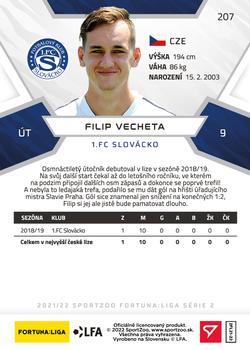 2021-22 SportZoo Fortuna:Liga #207 Filip Vecheta Back