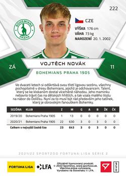 2021-22 SportZoo Fortuna:Liga #222 Vojtech Novak Back