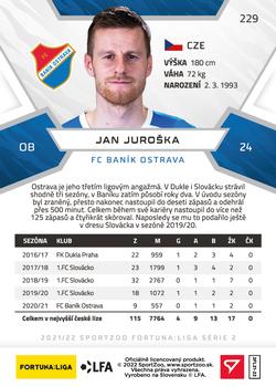 2021-22 SportZoo Fortuna:Liga #229 Jan Juroska Back