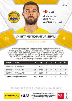2021-22 SportZoo Fortuna:Liga #240 Vakhtang Chanturishvili Back